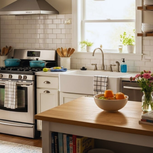 Modern kitchen after a professional deep cleaning service by CNX Clean Pro in Philadelphia.